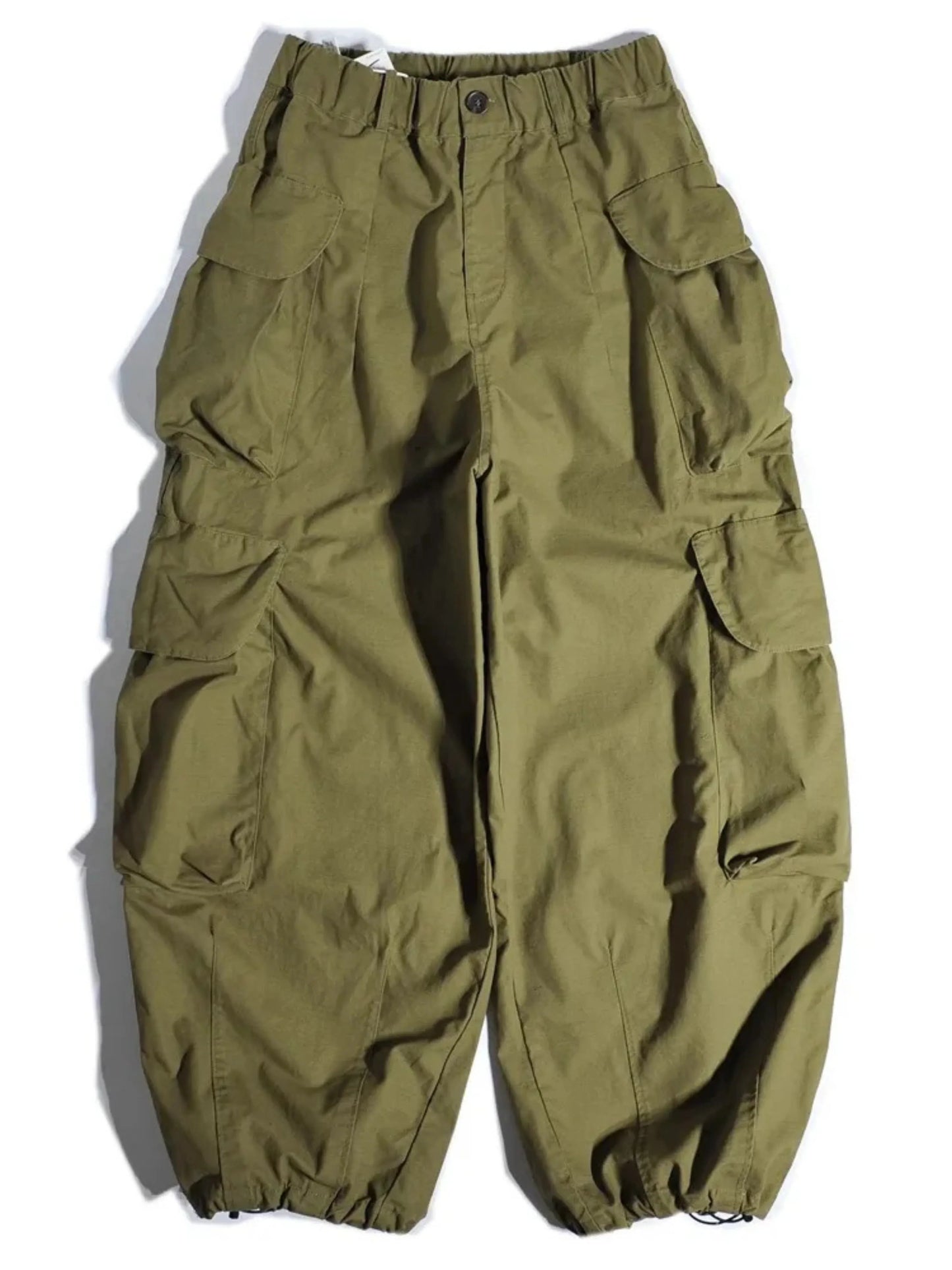 Women's Parachute Cargo Pants — Elastic Waist & Cinched Ankle 6