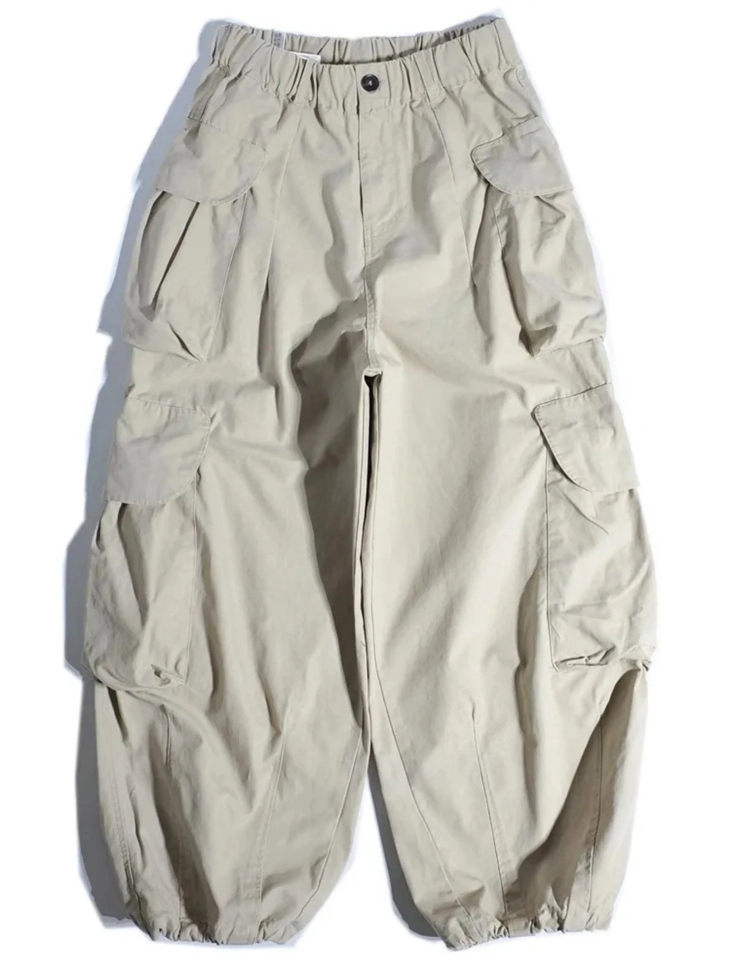 Women's Parachute Cargo Pants — Elastic Waist & Cinched Ankle 7