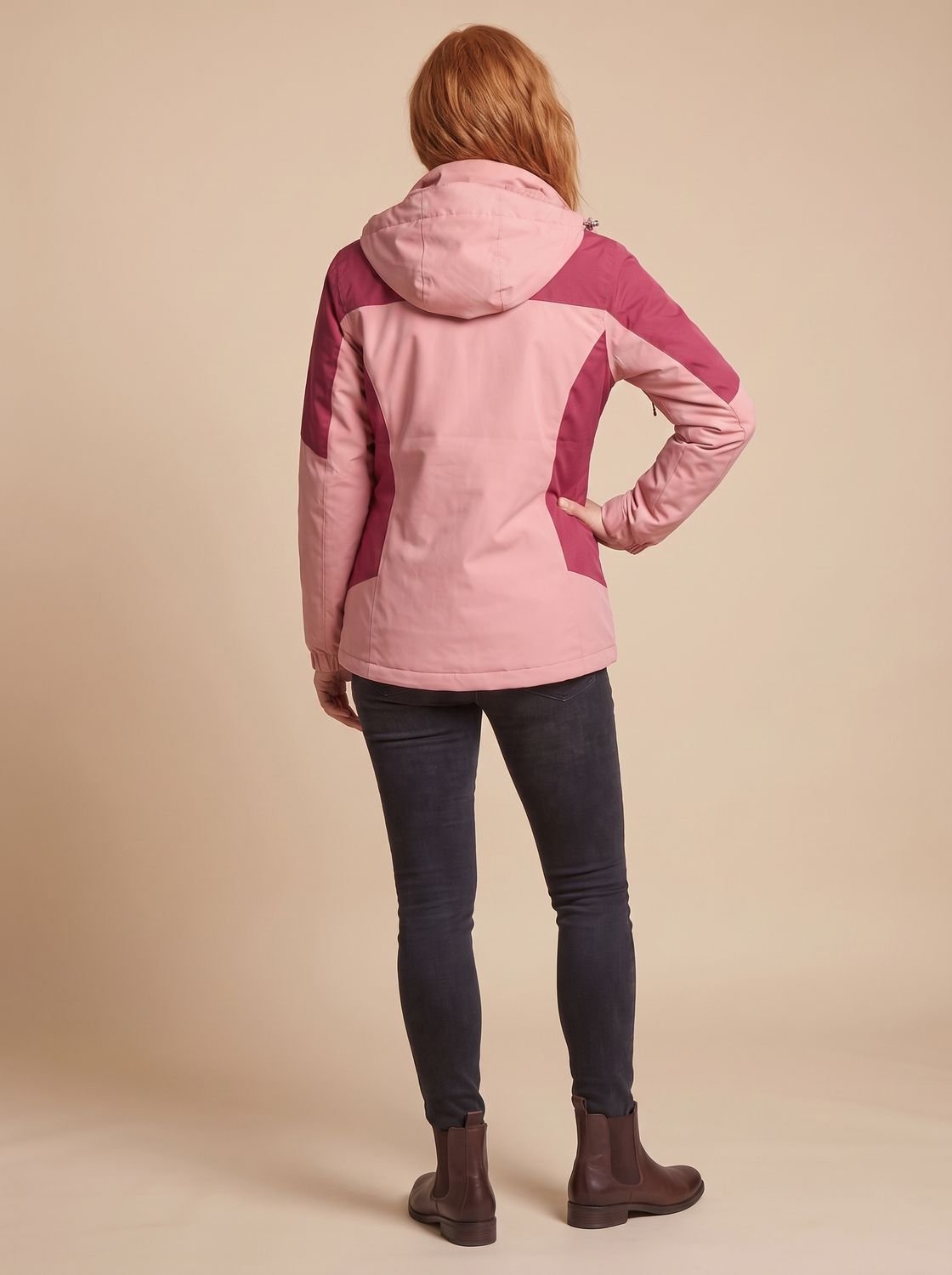 Women's 2-in-1 Softshell Fleece Jacket — Hooded Outdoor Coat 4
