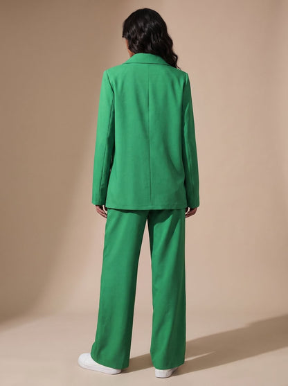 Women's Double-Breasted Tailored Blazer & Wide-Leg Suit Set 11