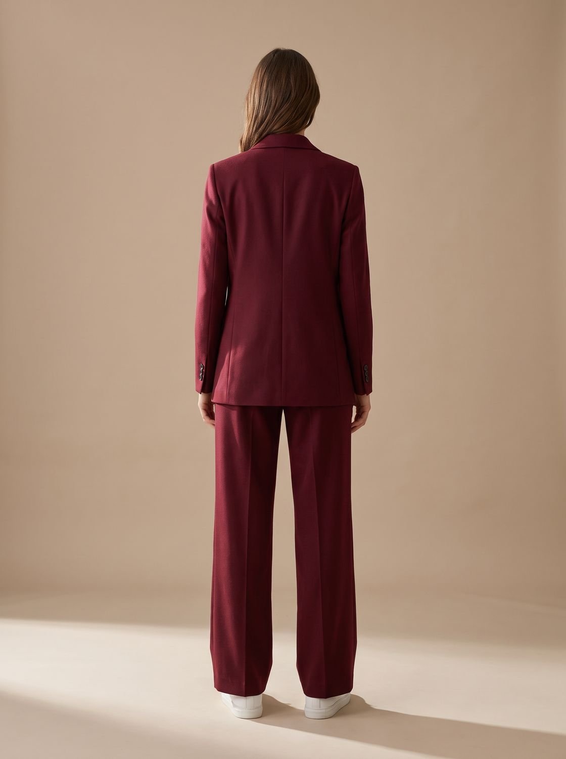 Women's Double-Breasted Tailored Blazer & Wide-Leg Suit Set 13