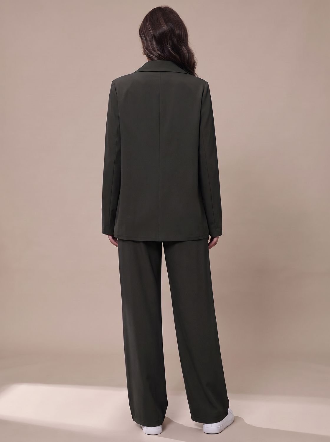 Women's Double-Breasted Tailored Blazer & Wide-Leg Suit Set 6
