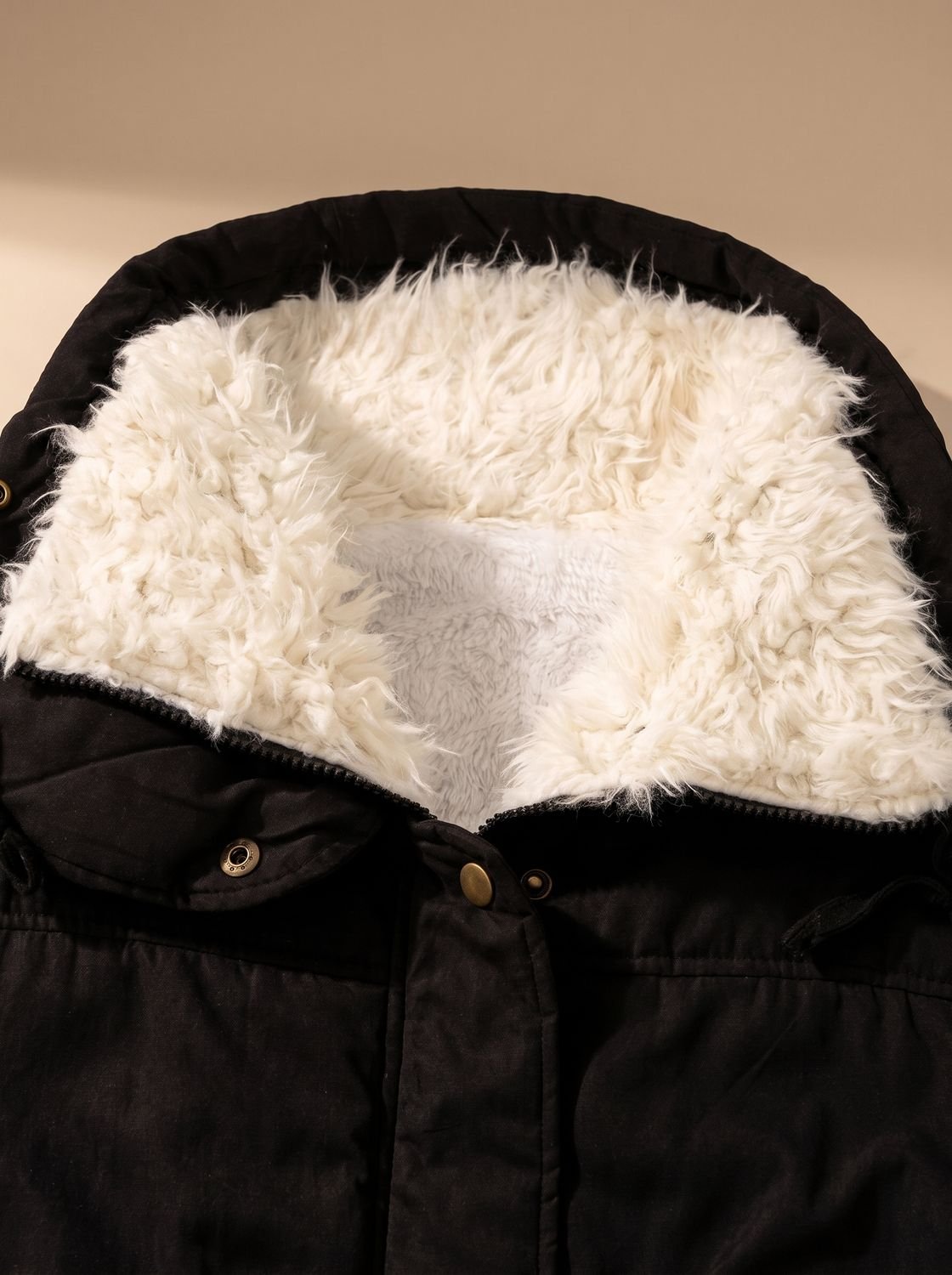 Women's Faux-Fur Collar Winter Parka Coat — Drawstring Waist 5