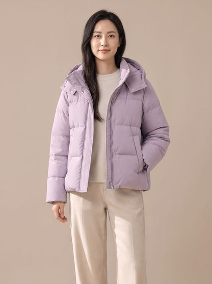 Women's Quilted Down-Fill Puffer Jacket — Hooded Loose Fit 5