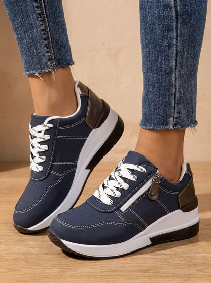 Women's Orthopedic Wedge Sneakers — Lace-Up Arch Support 1