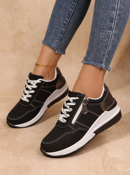 Women's Orthopedic Wedge Sneakers — Lace-Up Arch Support 3