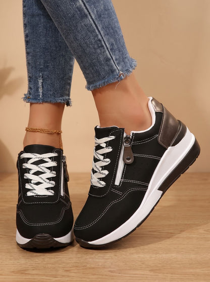 Women's Orthopedic Wedge Sneakers — Lace-Up Arch Support 4
