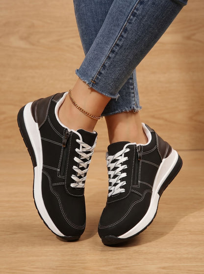 Women's Orthopedic Wedge Sneakers — Lace-Up Arch Support 6