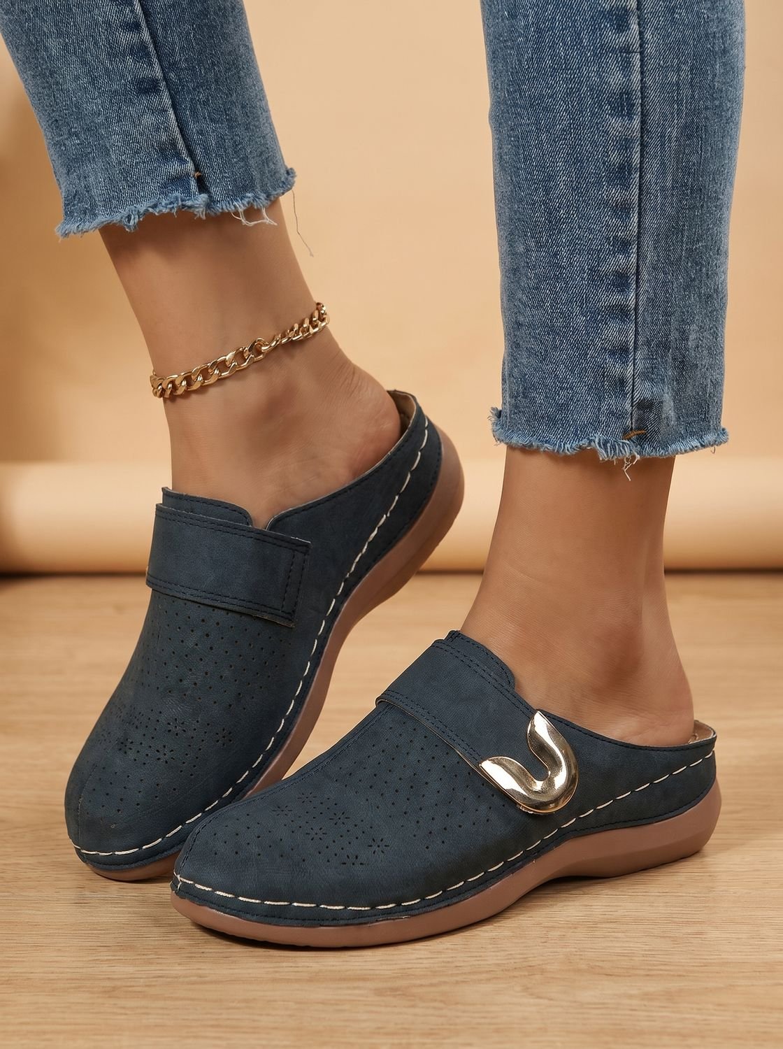 Women's Orthopedic Velcro Slip-On Mule Clogs — Cushioned Sole 2