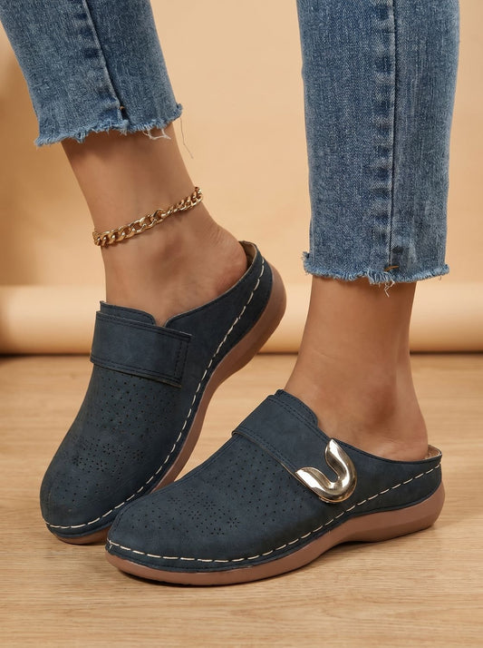 Women's Orthopedic Velcro Slip-On Mule Clogs — Cushioned Sole 2