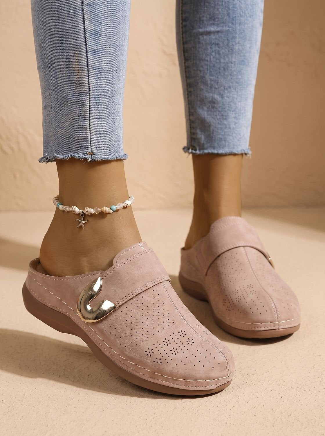Women's Orthopedic Velcro Slip-On Mule Clogs — Cushioned Sole 4