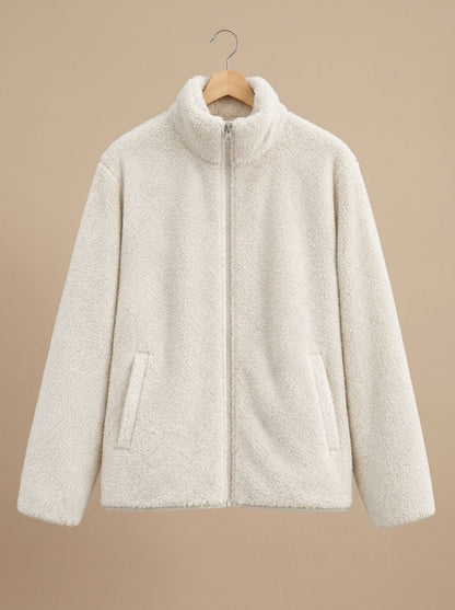 Women's Plush Full-Zip Fleece Jacket — Stand Collar 3