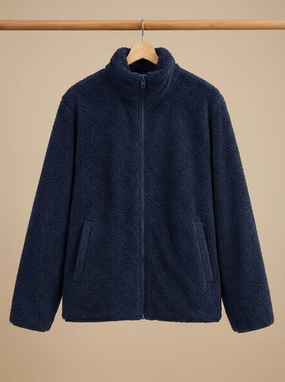 Women's Plush Full-Zip Fleece Jacket — Stand Collar 4