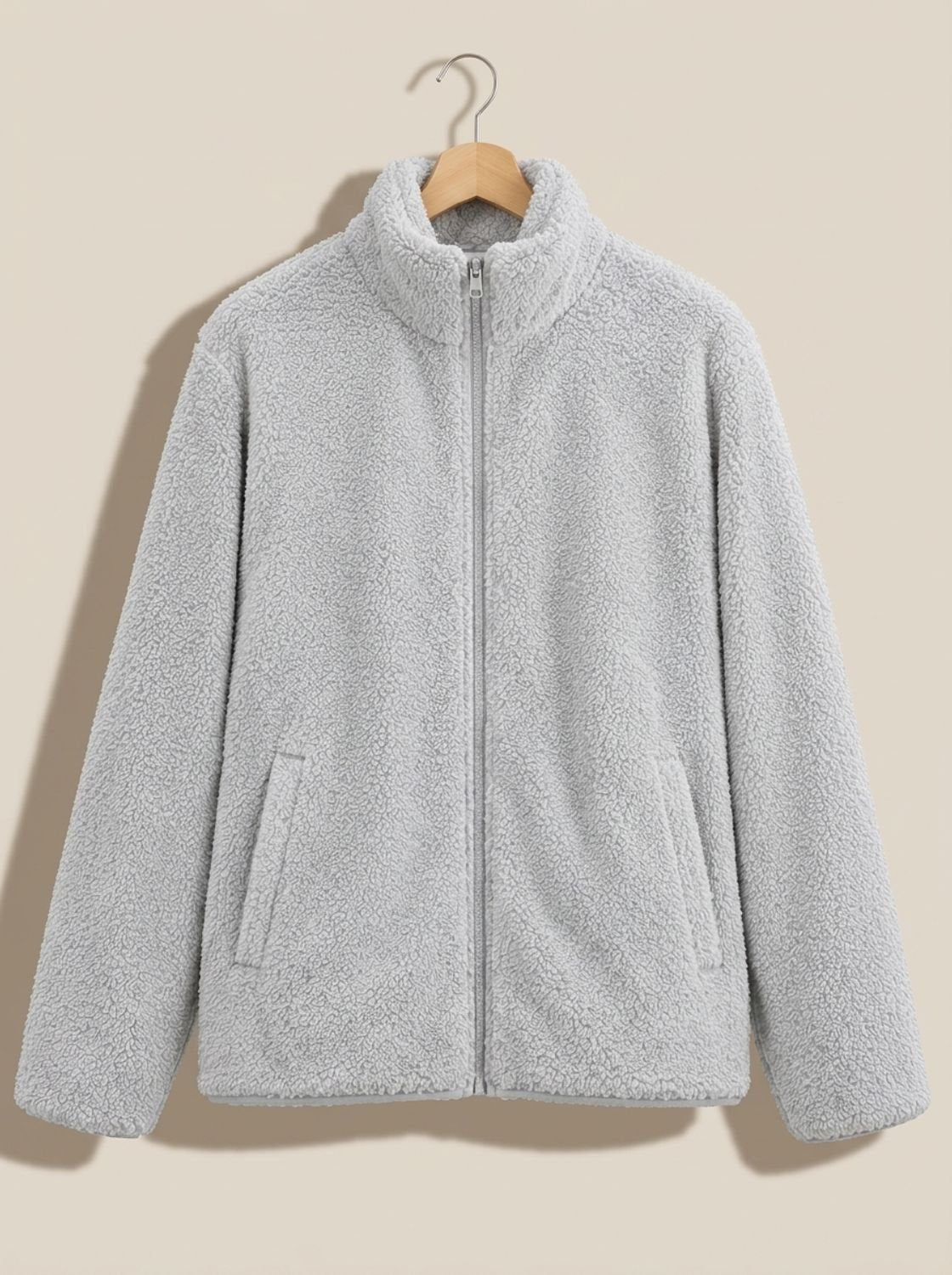 Women's Plush Full-Zip Fleece Jacket — Stand Collar 5