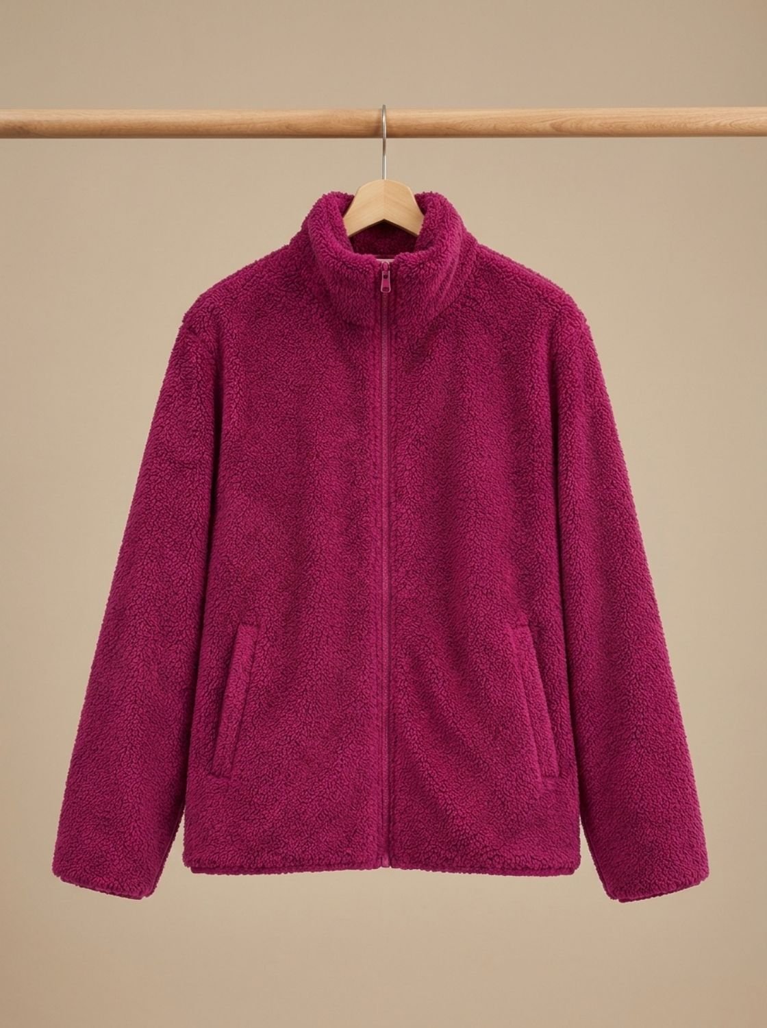 Women's Plush Full-Zip Fleece Jacket — Stand Collar 7