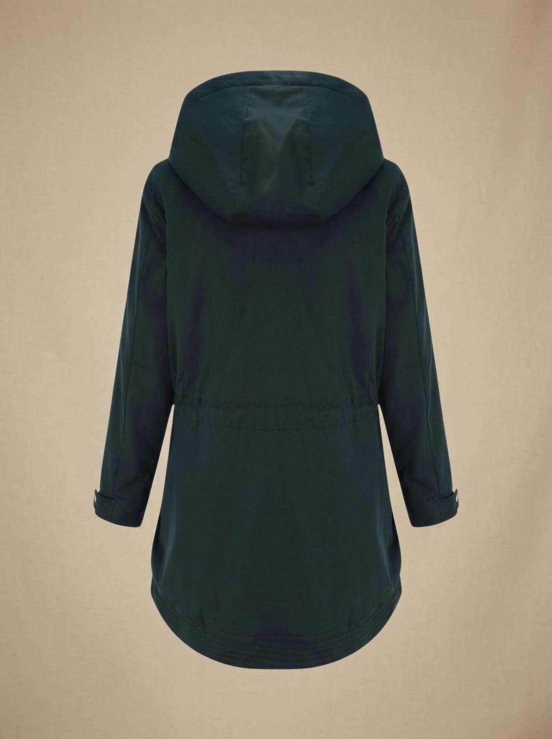 Women's Sherpa-Lined Hooded Parka Coat — Adjustable Waist 4
