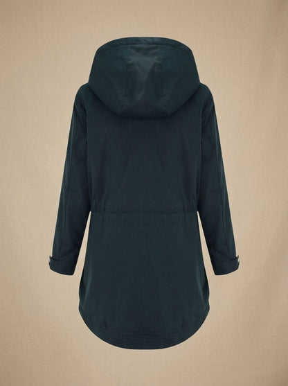 Women's Sherpa-Lined Hooded Parka Coat — Adjustable Waist 4