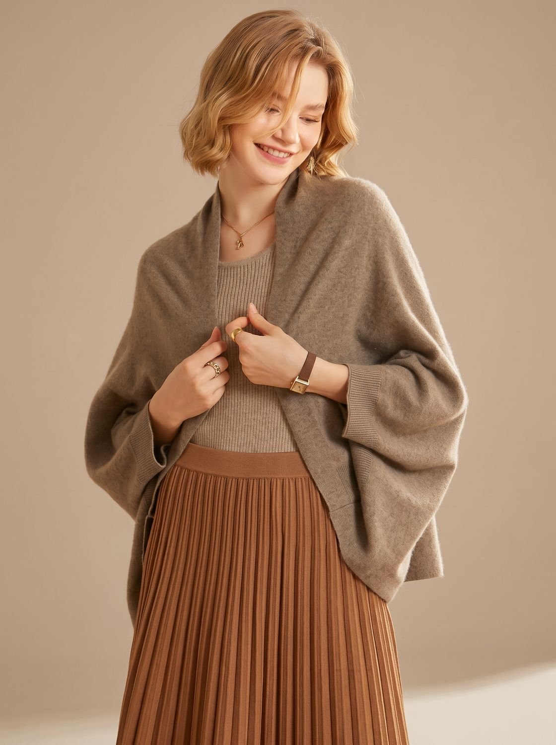 Oversized Faux Cashmere Wrap Scarf — Soft Women's Shawl 1