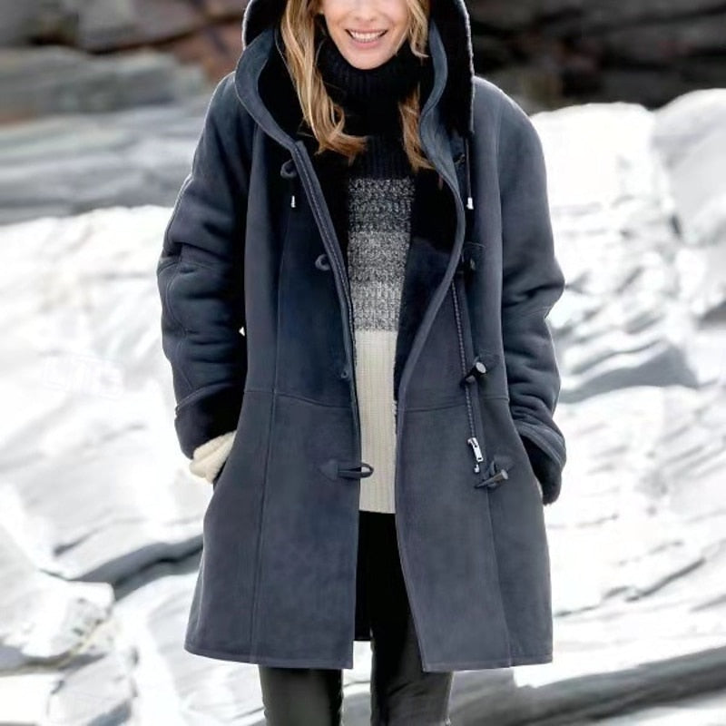 Hooded Winter Coat for Women — Cozy Relaxed Fit Outerwear 1